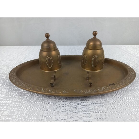 Antique Copper Inkwell Early 20th Century Made In Germany - Picture 2 of 8